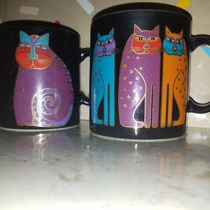 2 Laurel Burch Cat Coffee cups